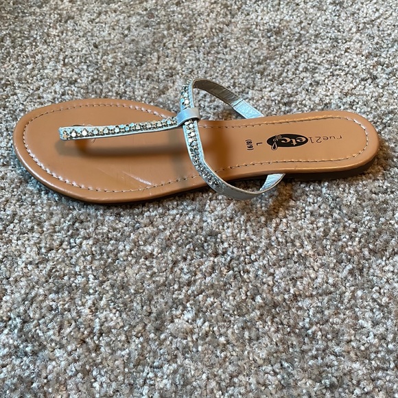 Silver Rue21 Thong Sandals - Picture 2 of 2